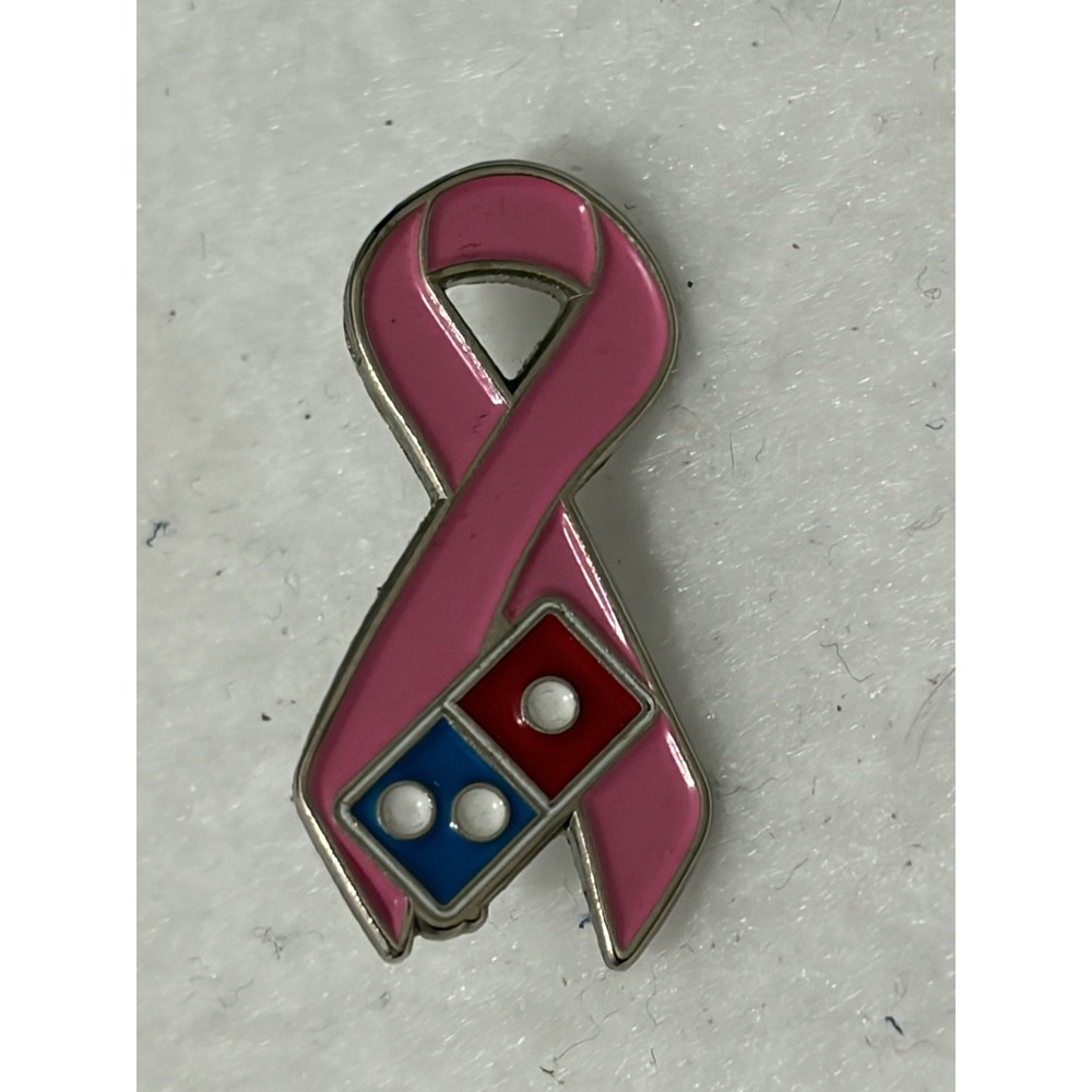 DOMINO'S PIZZA Breast CANCER AWARENESS PIN Pink With Logo Enamel